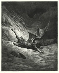 Illustrazione di Gustave Doré per Il Paradiso Perduto di Milton, Libro VI, versi 327, 328